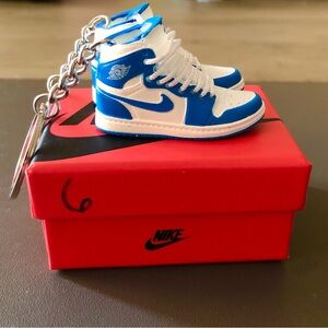 Jordan Mini Shoes 3D Keychain Pair with Box Sneaker Keyring Set